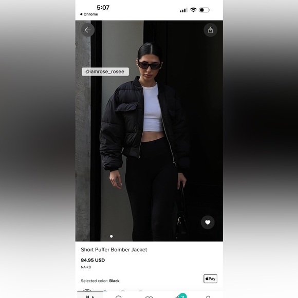 Short Puffer Bomber Jacket - Picture 2 of 5